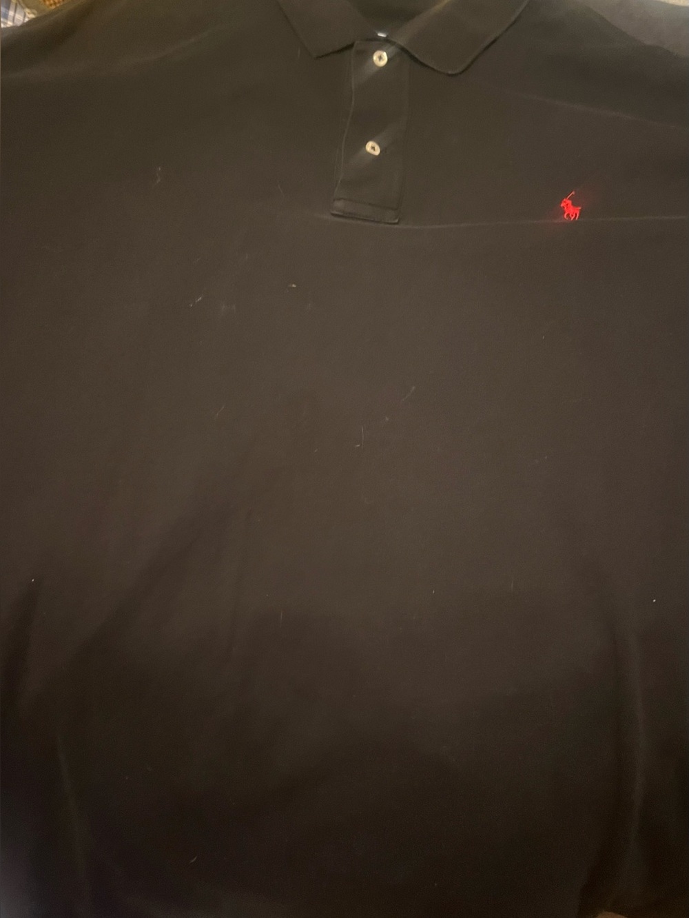 Ralph Lauren Black Polo with Red Pony Logo